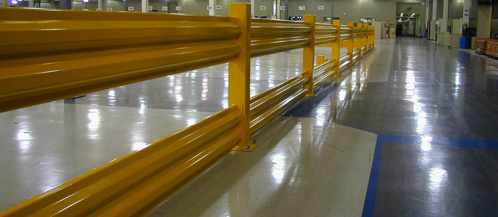 Industrial Safety Rail To Prevent Forklift Damage