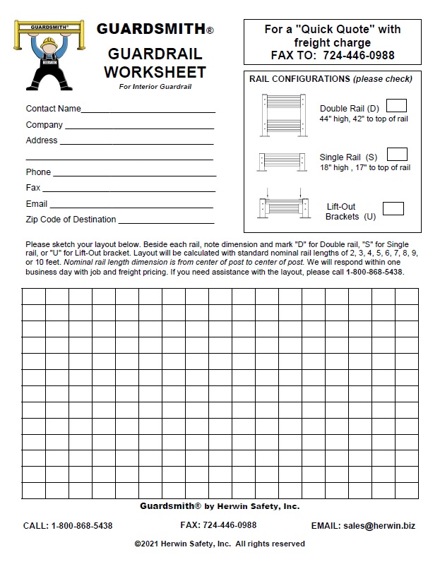 Guardsmith Guardrail Worksheet